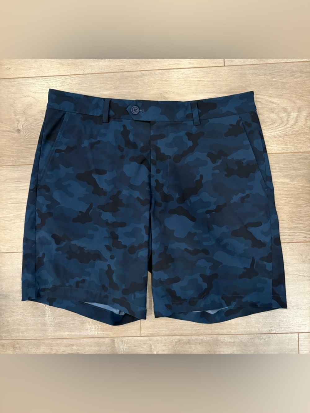 G/FORE Shorts Blue Camo Print Golf Chino Stretch Mens 34